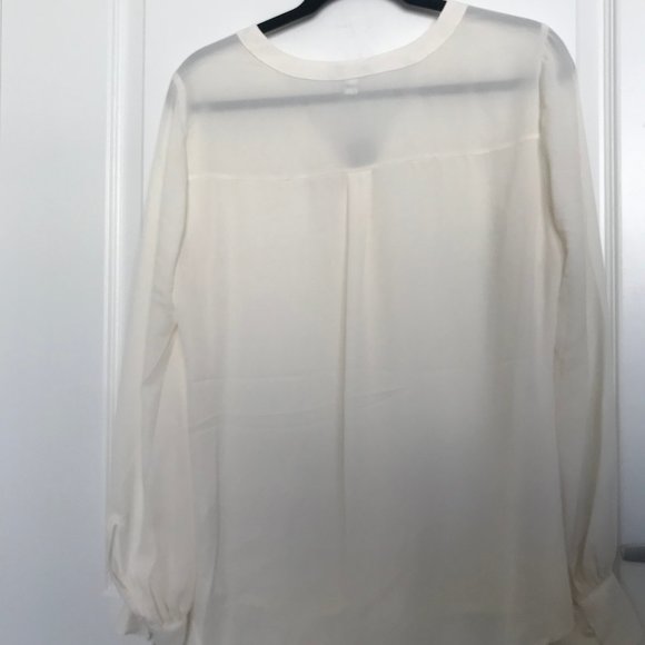 Express Cream Button up Blouse - Picture 3 of 3